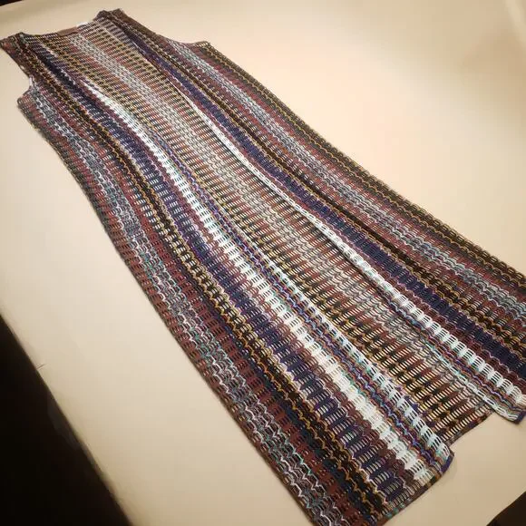 MISSONI Vintage Zig Zag Knit 3-Piece Set Cardigan Maxi Pants Luxury Rare Runway